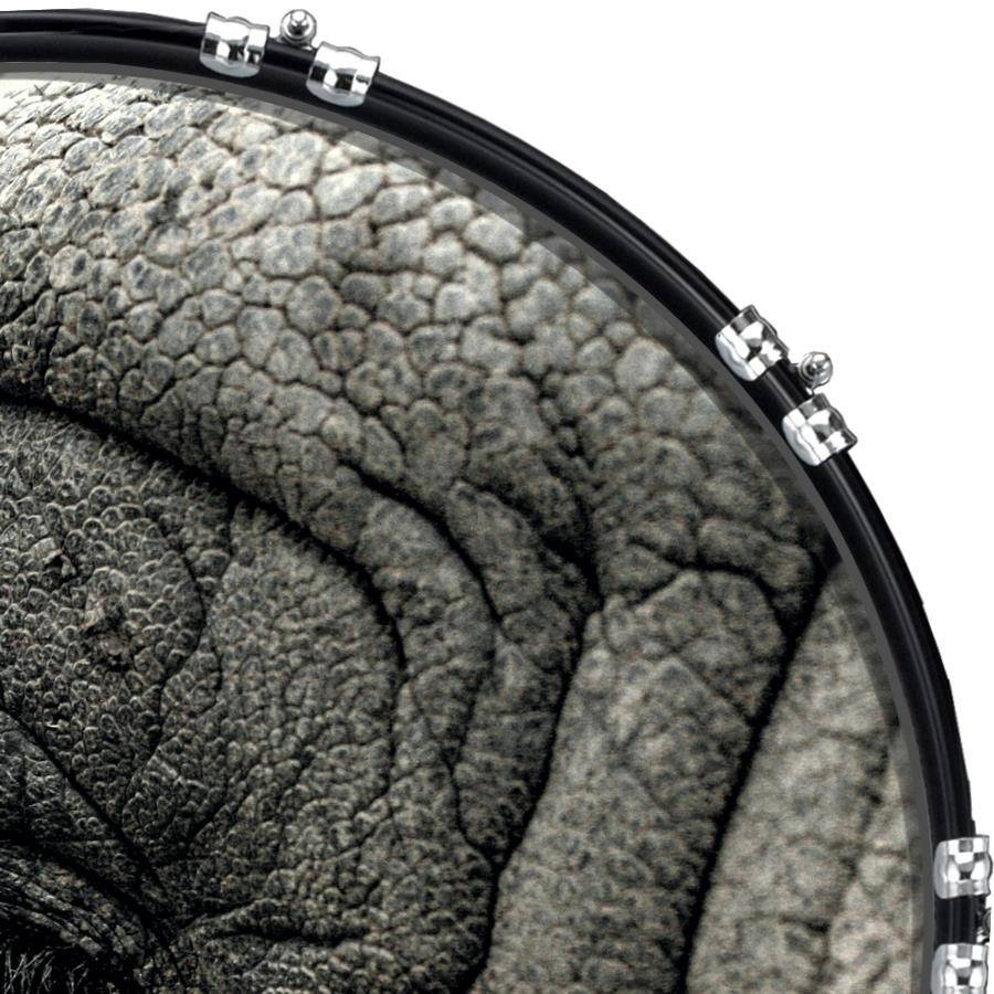 20" Custom Bass Kick Drum Front Head Graphical Eye Elephant