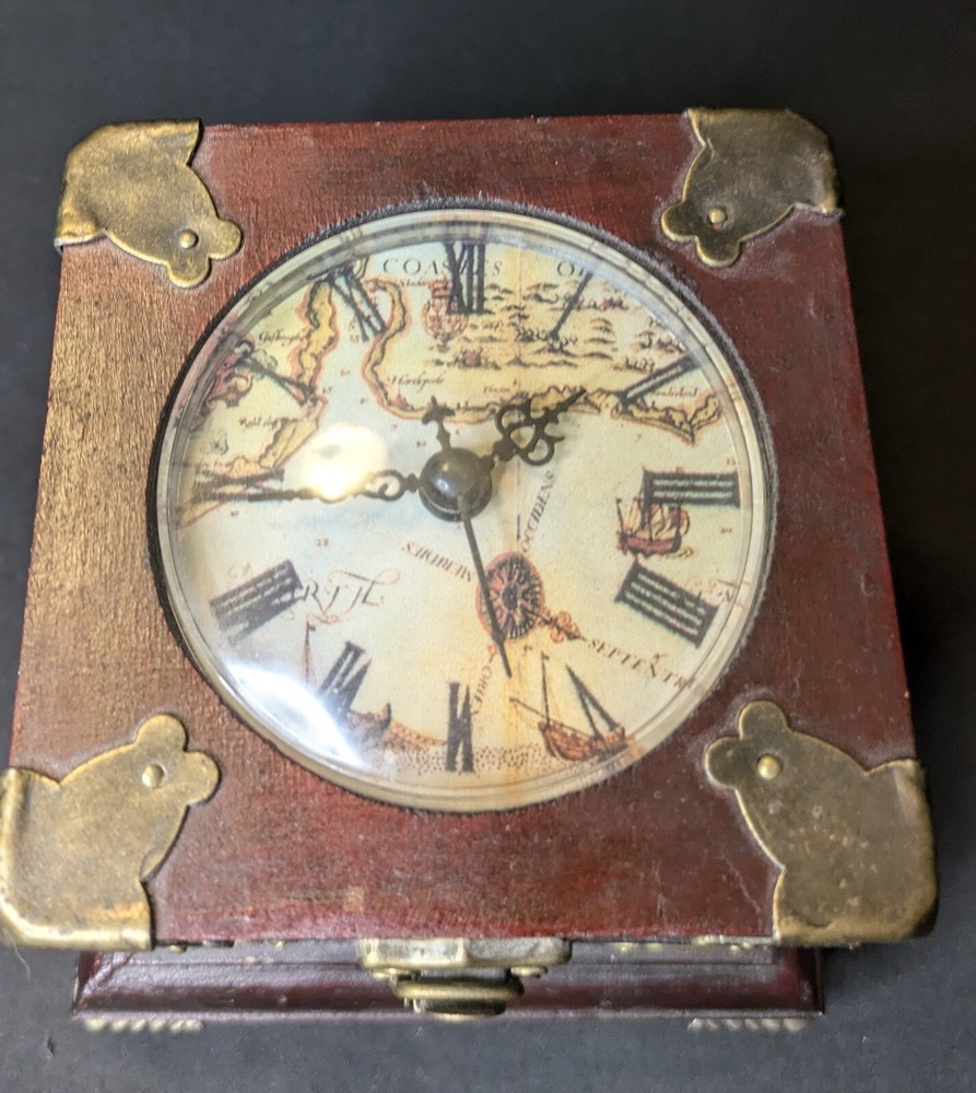 Vintage Handmade Compass 🧭 Themed Clockbox