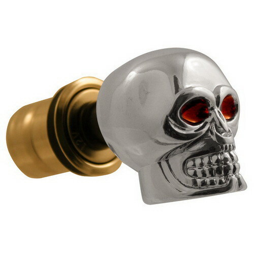 Universal Skull Car Cigarette Lighter Silver Red Eyes