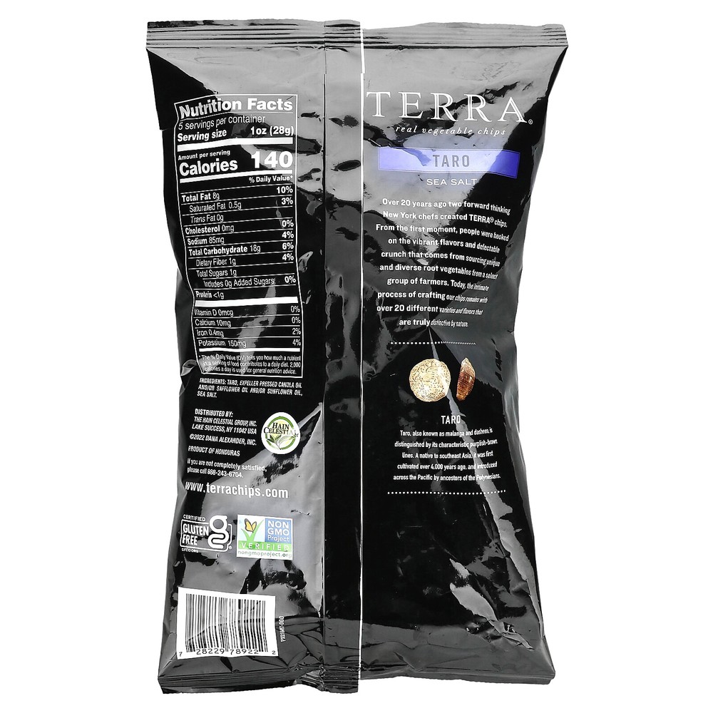 Real Vegetable Chips, Taro, Sea Salt, 5 oz (141 g)