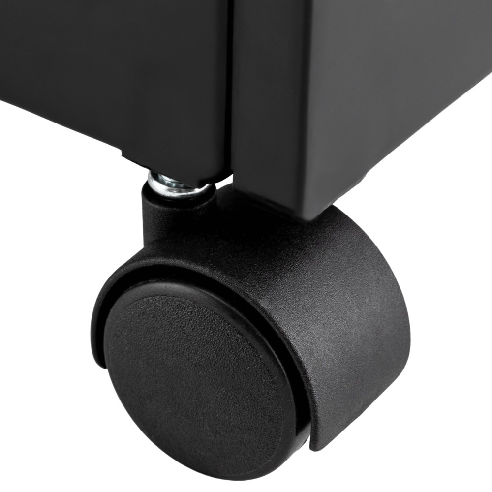 5 Tier Storage Bins with Lid Black Storage Container with Wheels Storage Office