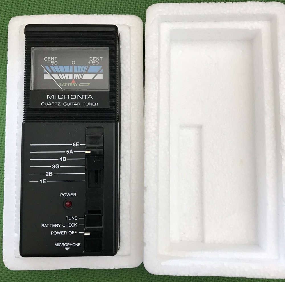 Micronta Electronic Guitar Tuner Radio Shack Complete MODEL 63-670A