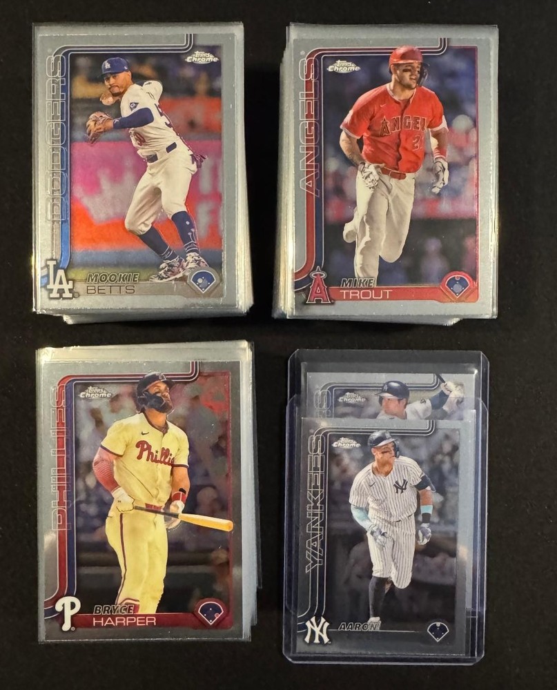 2025 Topps Chrome Baseball - 1-150 Base Buy 5, Get 5 Free