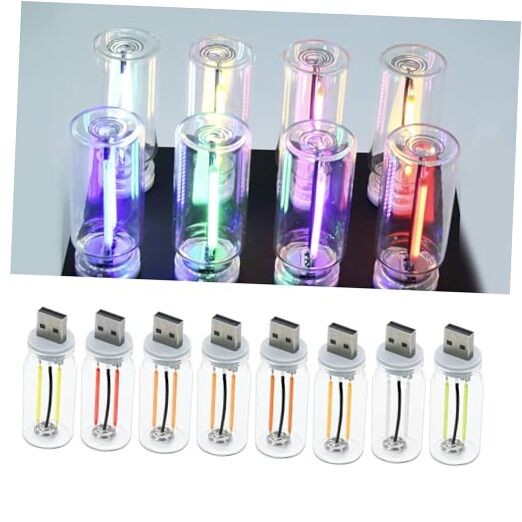 USB LED Car Interior Atmosphere Light, 8PCS Touch Control Retro LED Nightlight