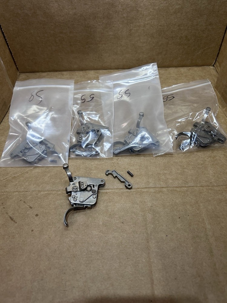 Remington 700 Trigger Assembly Adjustable Silver Safety Arm - 1 Trigger