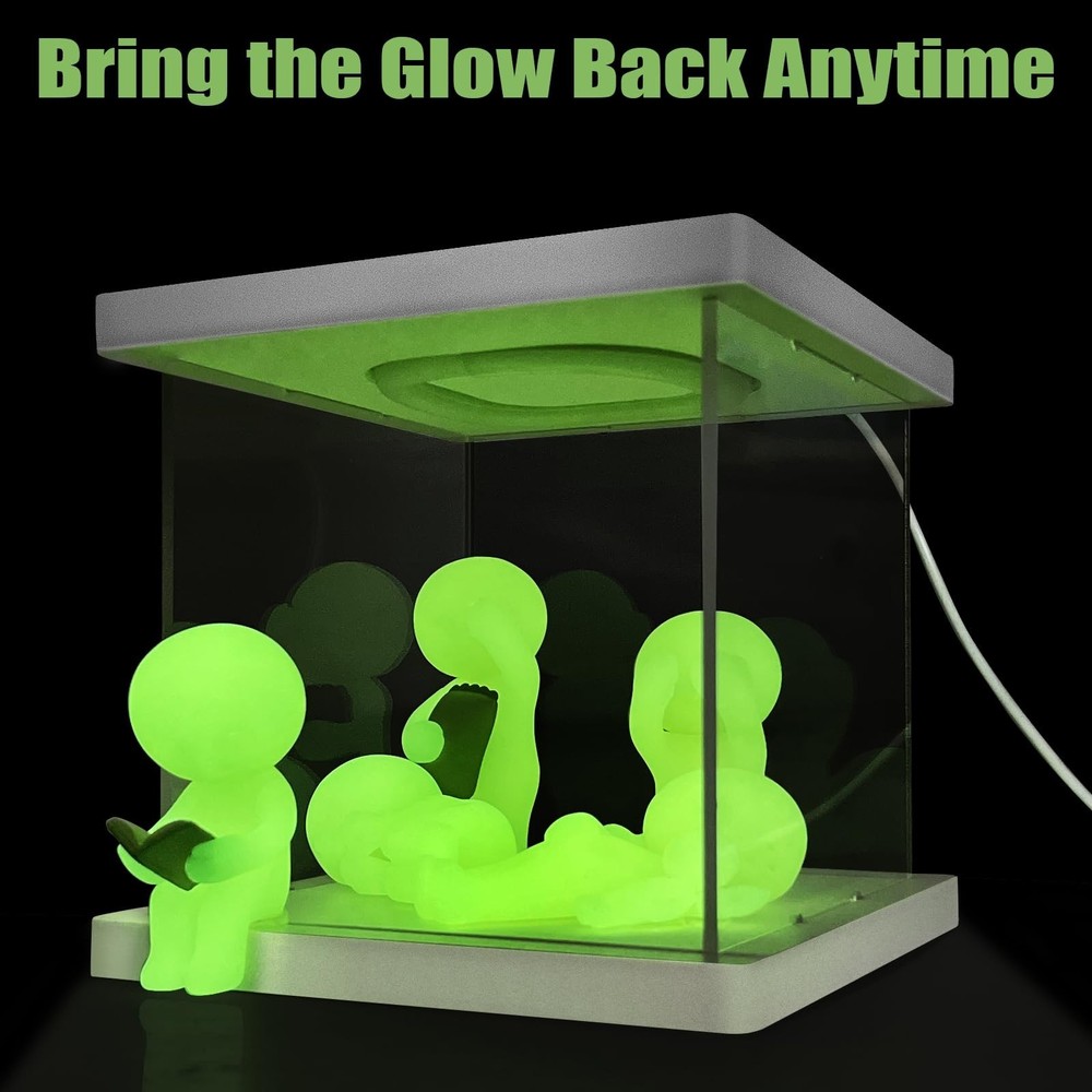 Smitski Display Case - Blind Box Figures Acrylic Display Box with Led Light, ...