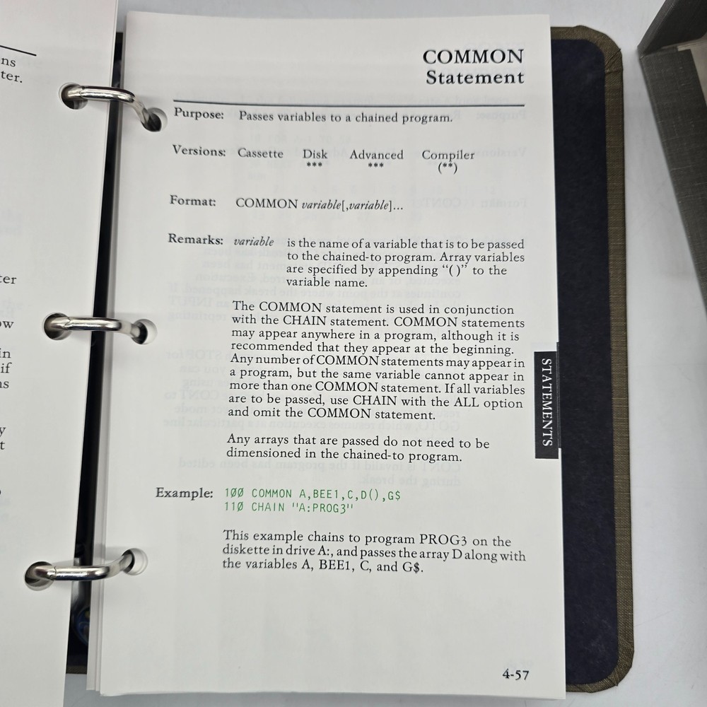 IBM PC AT DOS 3.0 BASIC Manual Set Disk Software Hardware Ref Library Binder Lot