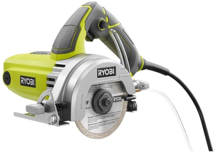 Ryobi 4 in. Tile Saw Handheld Powerful Motor Lock On Trigger Control Long Cuts