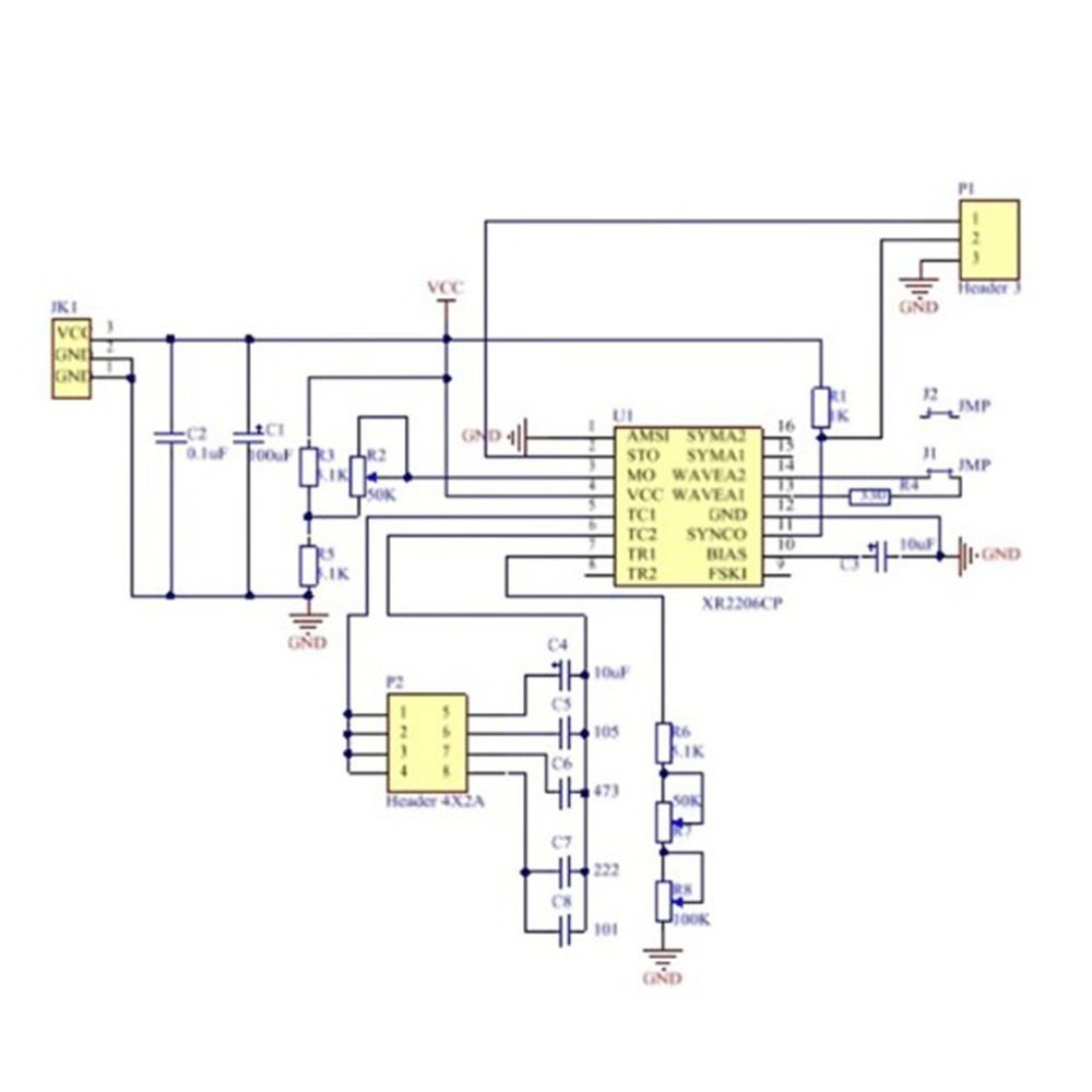 Sine Wave Triangle Rectangle Generator for XR2206 DIY Electronics Kits
