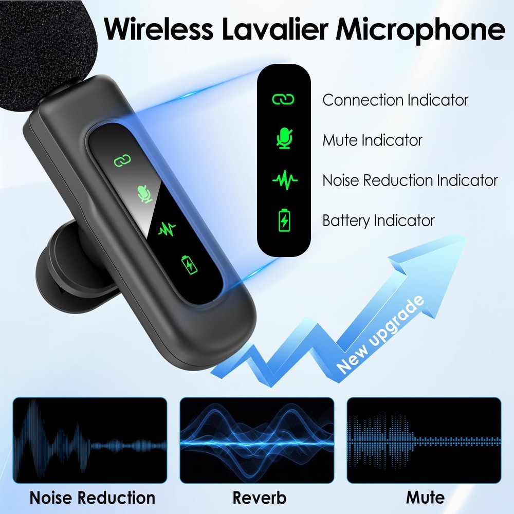 USB C Mini Wireless Lavalier Microphone for iPhone/