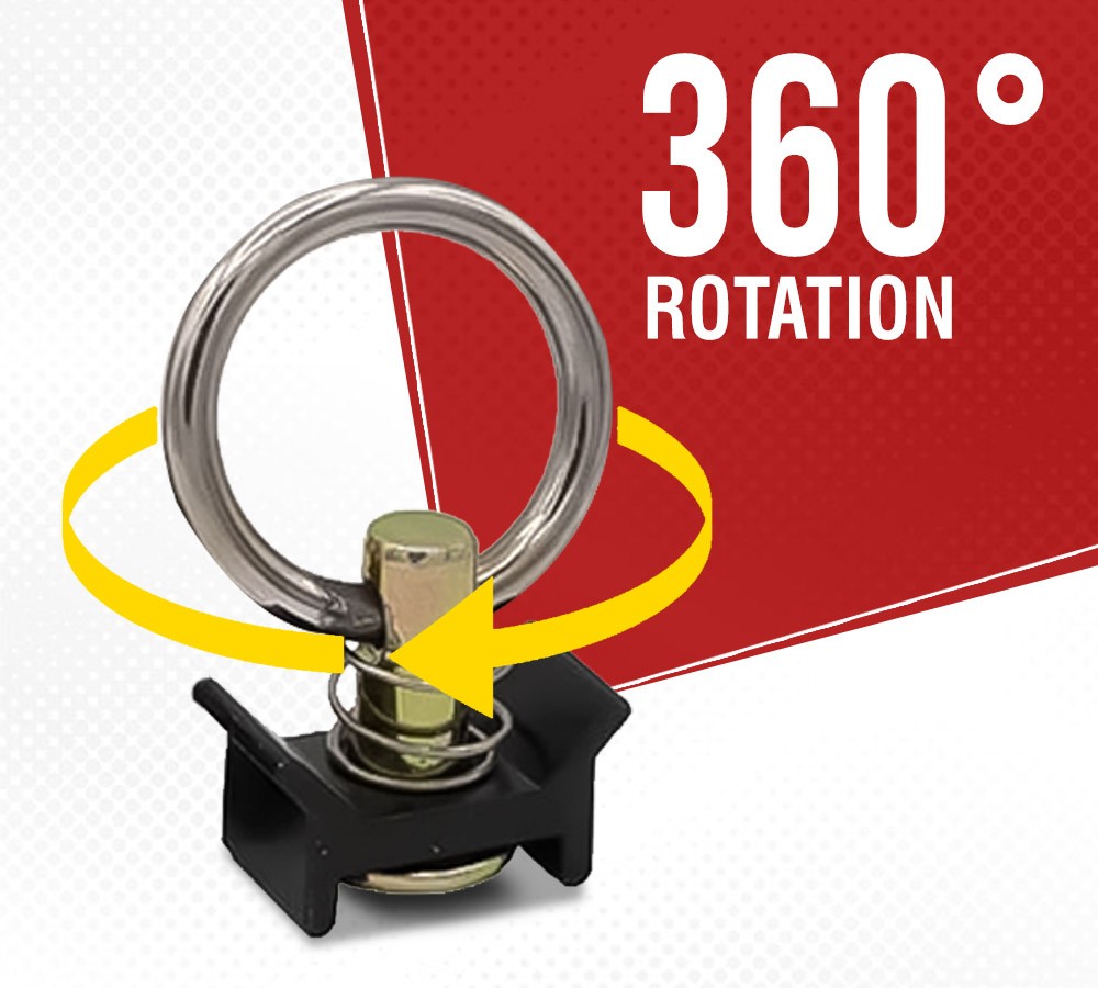 88 Pieces Black Tie Down Kit with 2" Round Anchor Point