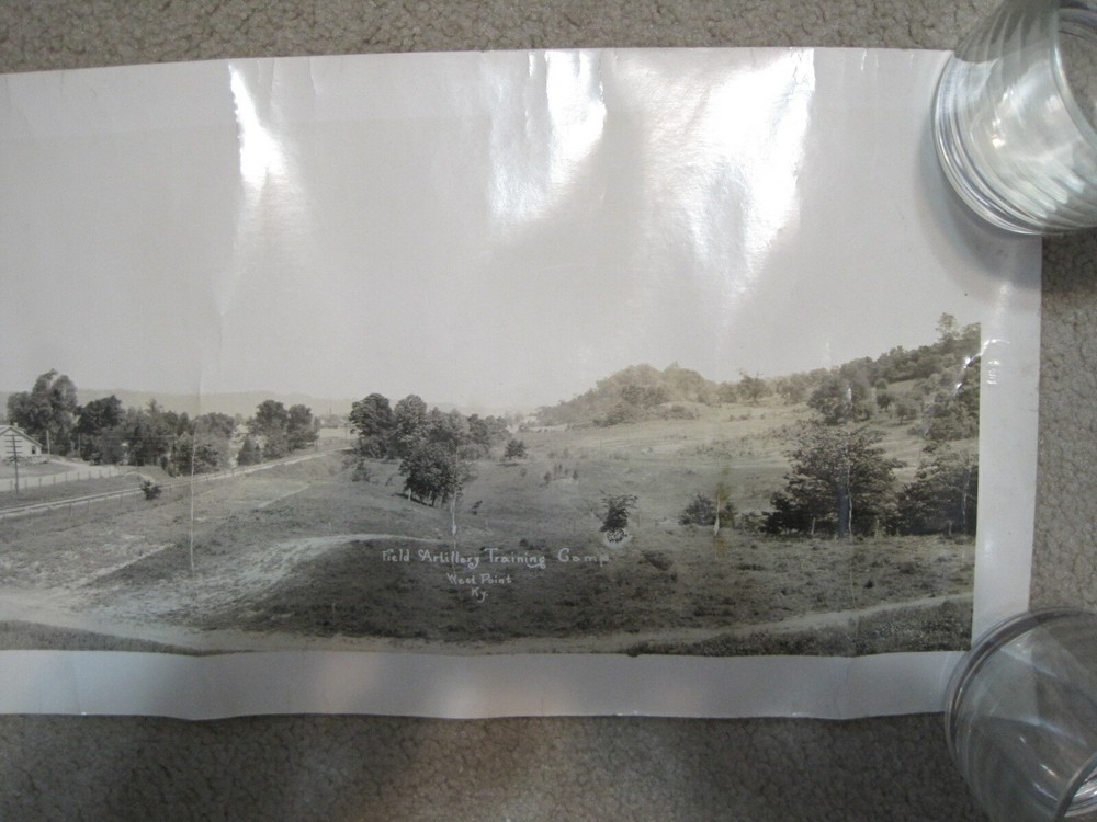 Antique & Original WW1 Panoramic Field Artillery Training West Point, KY