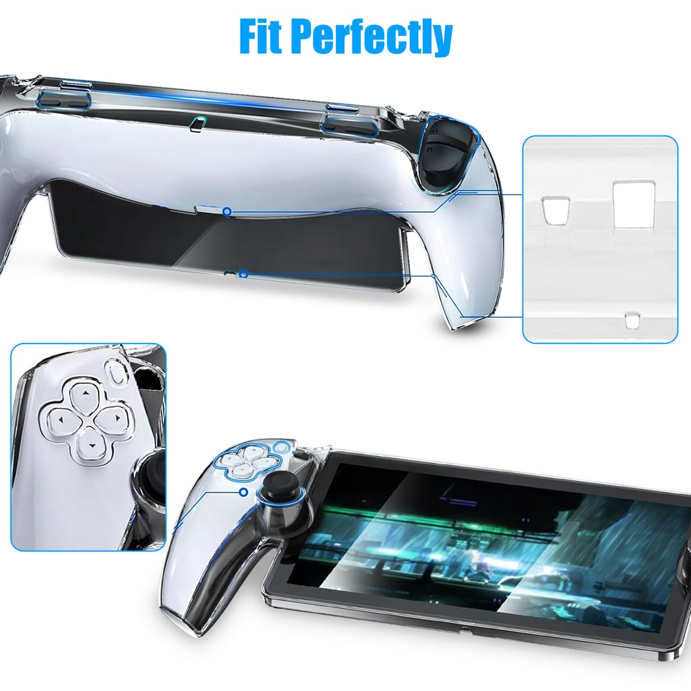 Clear Case & Screen Protector for PS5 Playstation Portal Handheld Remote Player