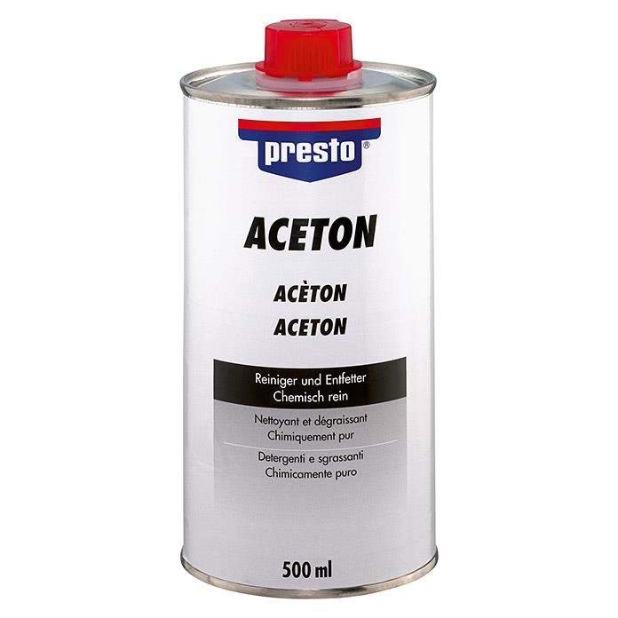 Presto Acetone 500ml. Cleaner and Degreaser