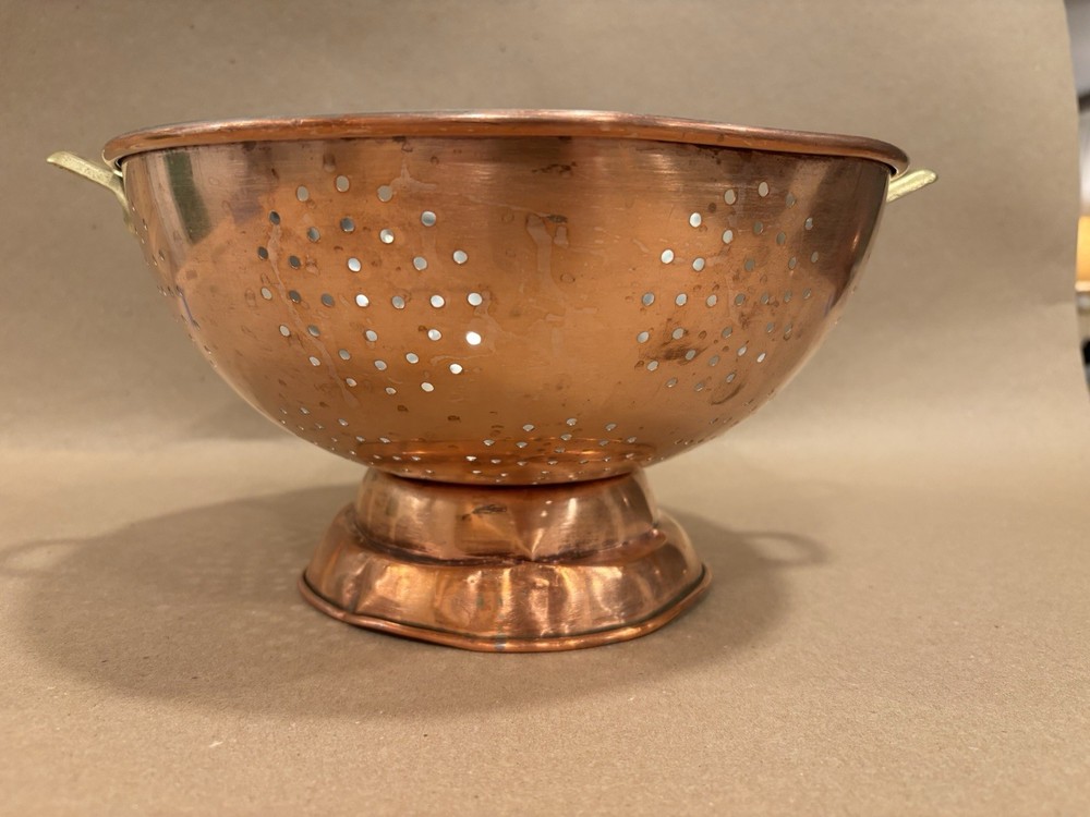 Copper Colander Round Kitchen Strainer with Handles