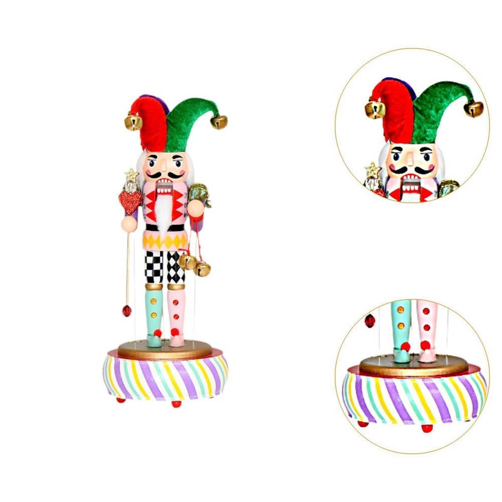 Clown Dancer Nutcracker Table Ornament Holiday Decor Unique Home Accent Moving