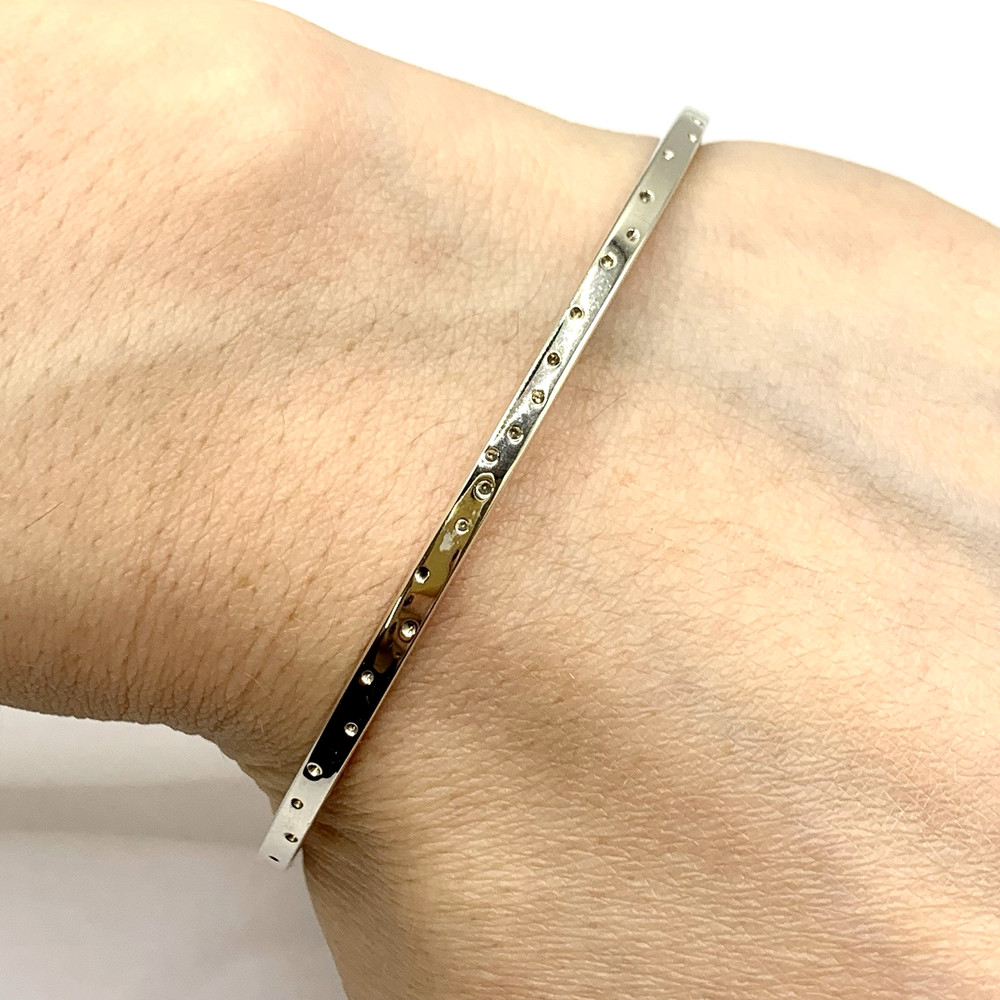 925 Sterling Silver Minimalist Bangle Bracelet