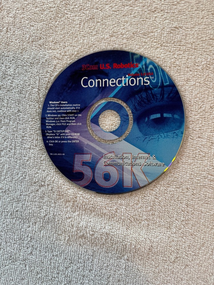 3Com Connections 56K Installation Software - CD ONLY!!!!