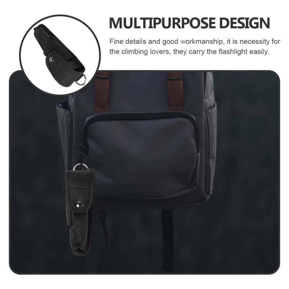 2 Pcs Multi-functional Waist Pack Torch Pouch Protective Flashlight Case Bag