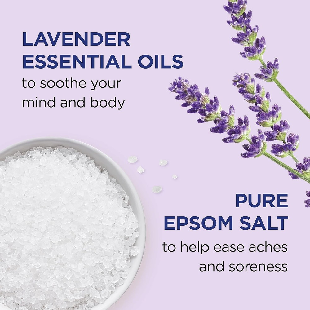 Epsom Salt Soaking Solution 48oz - Soothe & Sleep with Lavender Essence