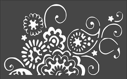 Abstract Flower Patterns Home Decor Reusable Stencil - StencilAir
