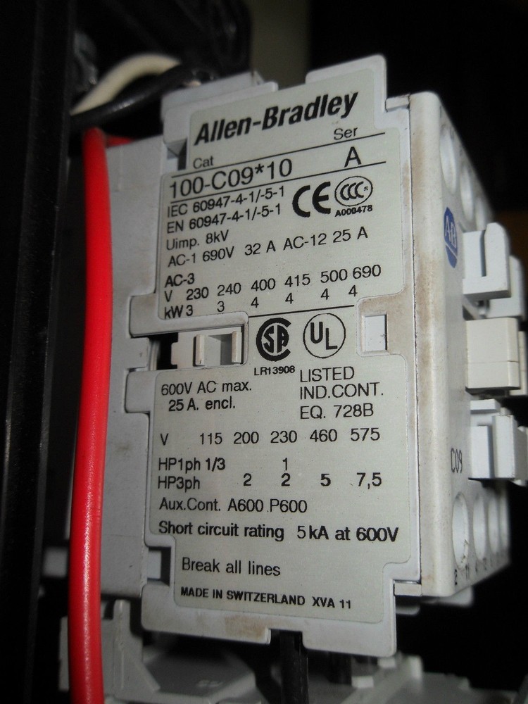 1 Allen-Bradley 109-C09BDA4E PUMP STARTER