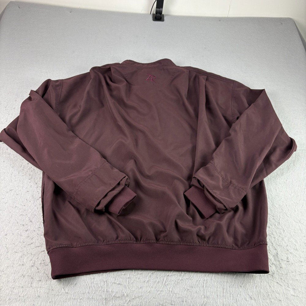 Vintage Zero Restriction Jacket Mens M Red Windbreaker Golf Pullover 1/4 Snap