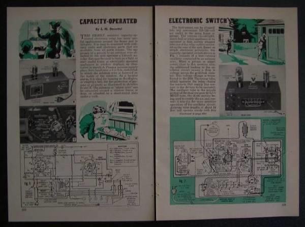 Capacity Switch - Tube powered Motion Control 1950 How-To build PLANS