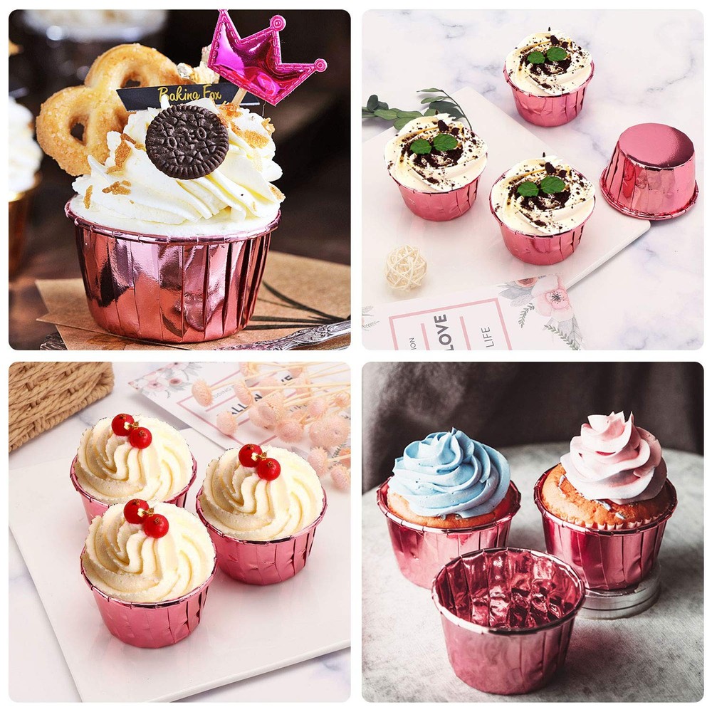 Baking Cups Ramekins, EUSOAR 50Pcs Disposable Ramekin Muffin Baking Cups, Alumin