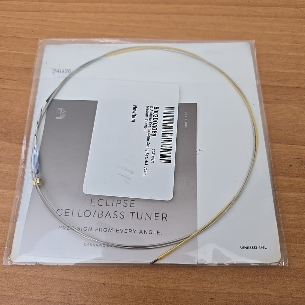 D'Addario Kaplan Cello Single D String, 4/4 Scale, Light Tension