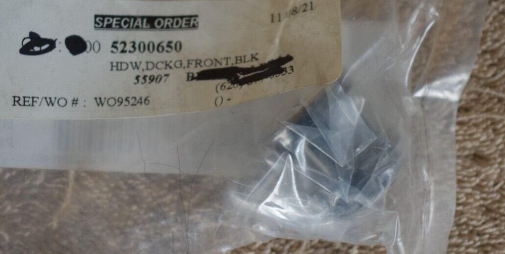 Harley-Davidson Docking Hardware Bushing Black p/n 52300650