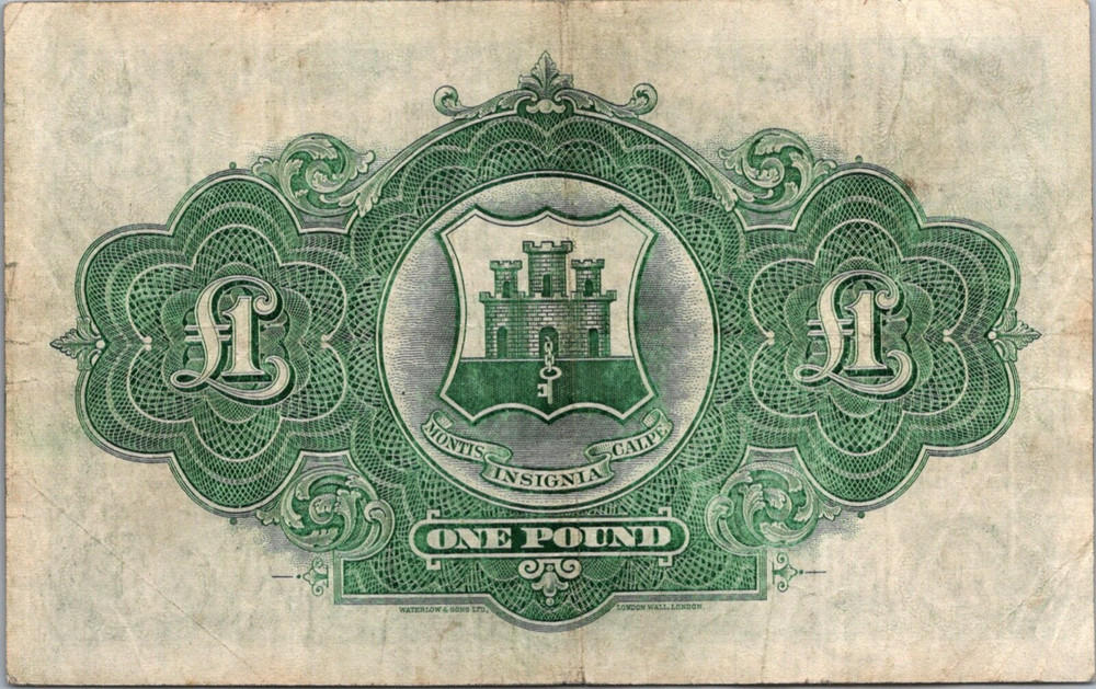 Gibraltar 1 Pound 1949 Pick # 15b