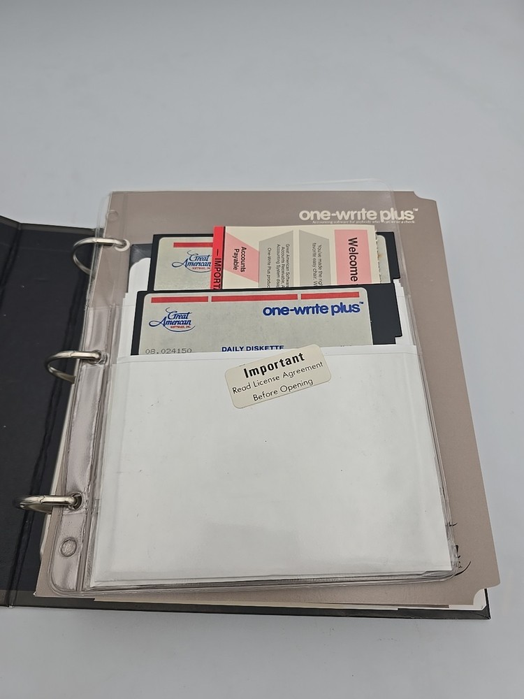 One Write Plus 1986 Master Evergreen Great American Software Accounting Payroll