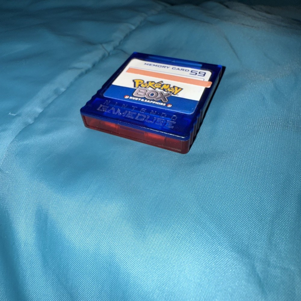 Official Nintendo GameCube Pokemon Box Memory Card 59 With Both Stickers