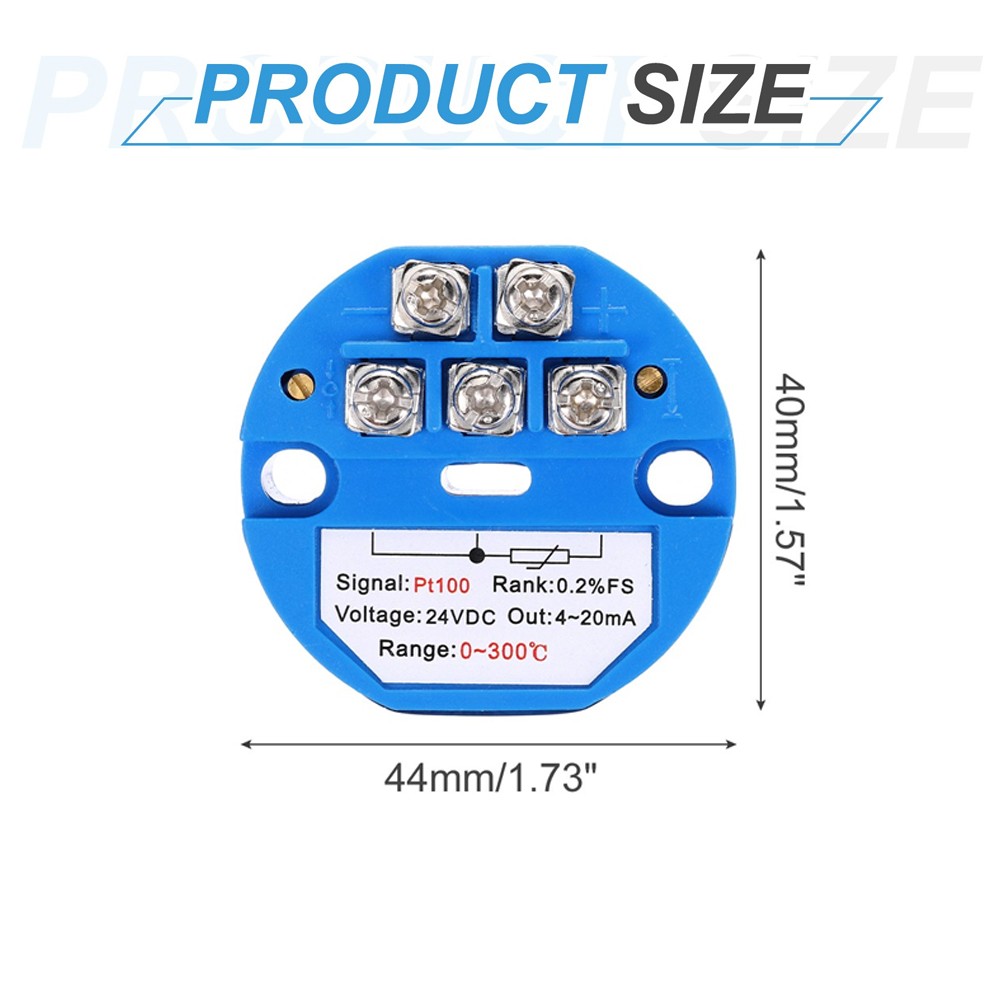 2pcs PT100 0~100°C 200°C RTD SBW Temperature Sensor Transmitter Module 4-20MA