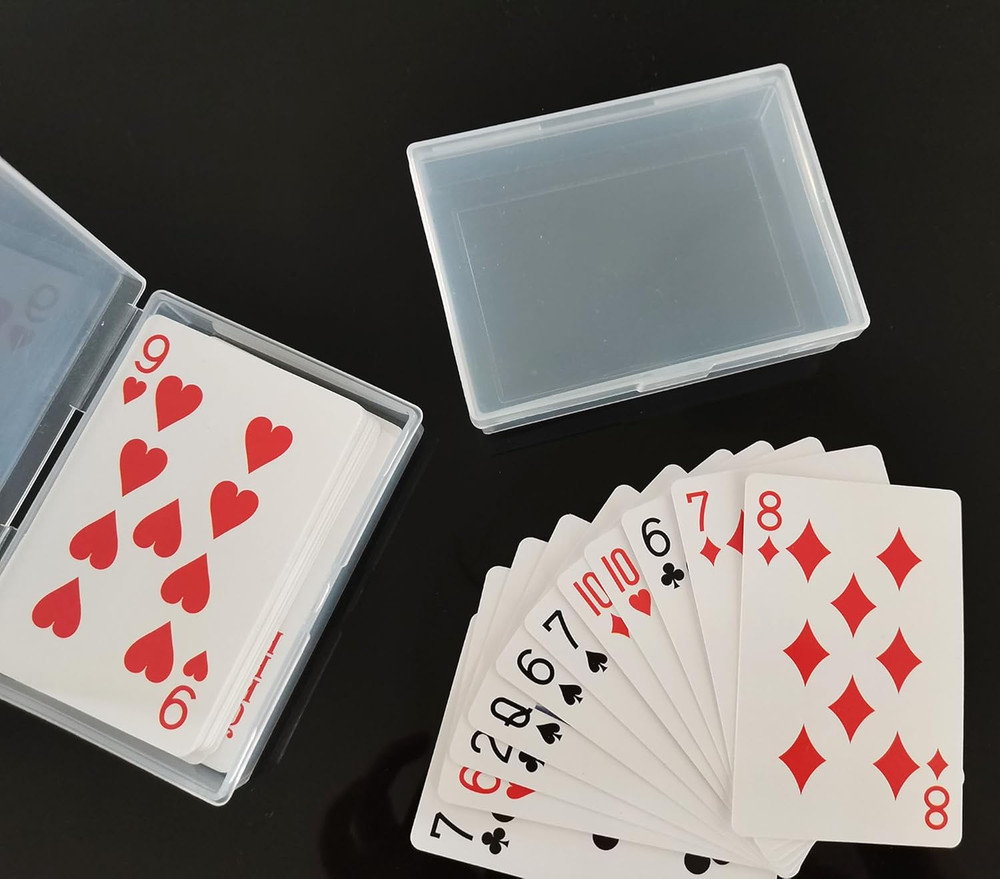 18Pcs Playing Card Deck Box, Blank Playing Card Cases, Clear Plastic Empty Playi