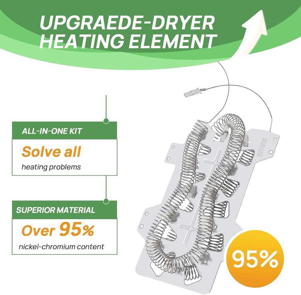 10 Pack DC47-00019A Dryer Heater Heating Element replacement for Maytag Samsung