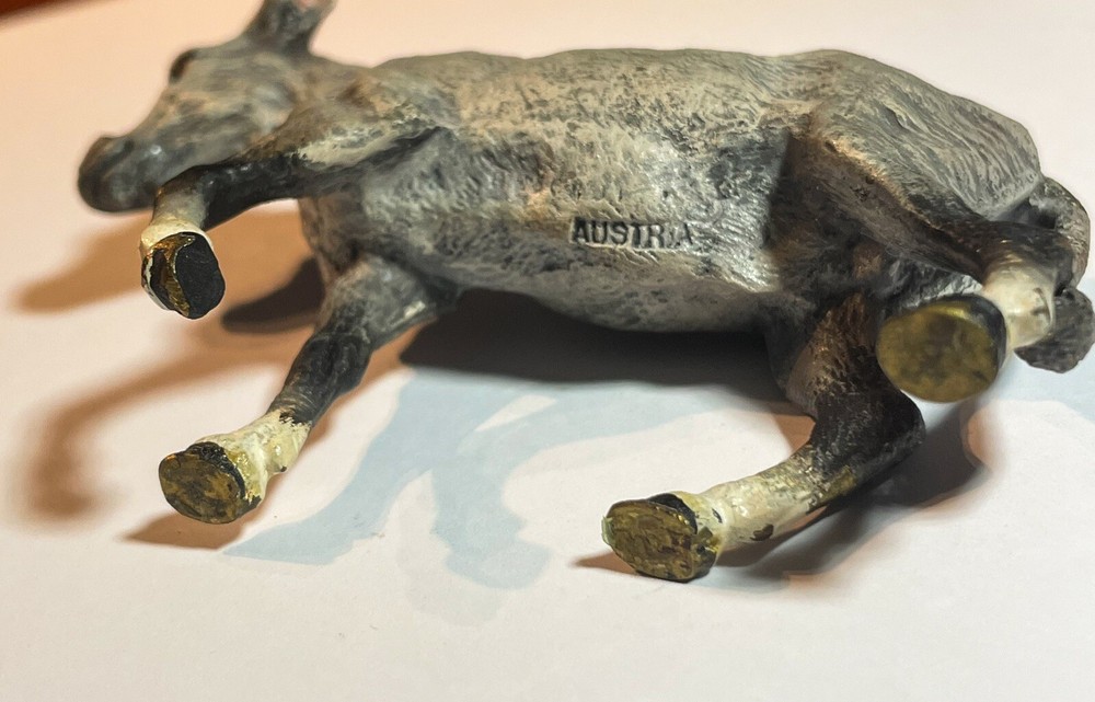 Rare Cold Painted Austrian Vienna Bronze Donkey