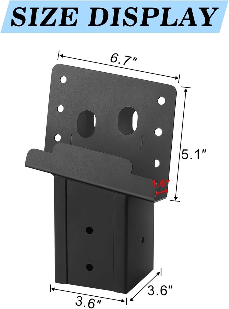 4 Pcs Outdoor 4"x4" Compound Angle Brackets Deer Stand Brackets for Deer Stand