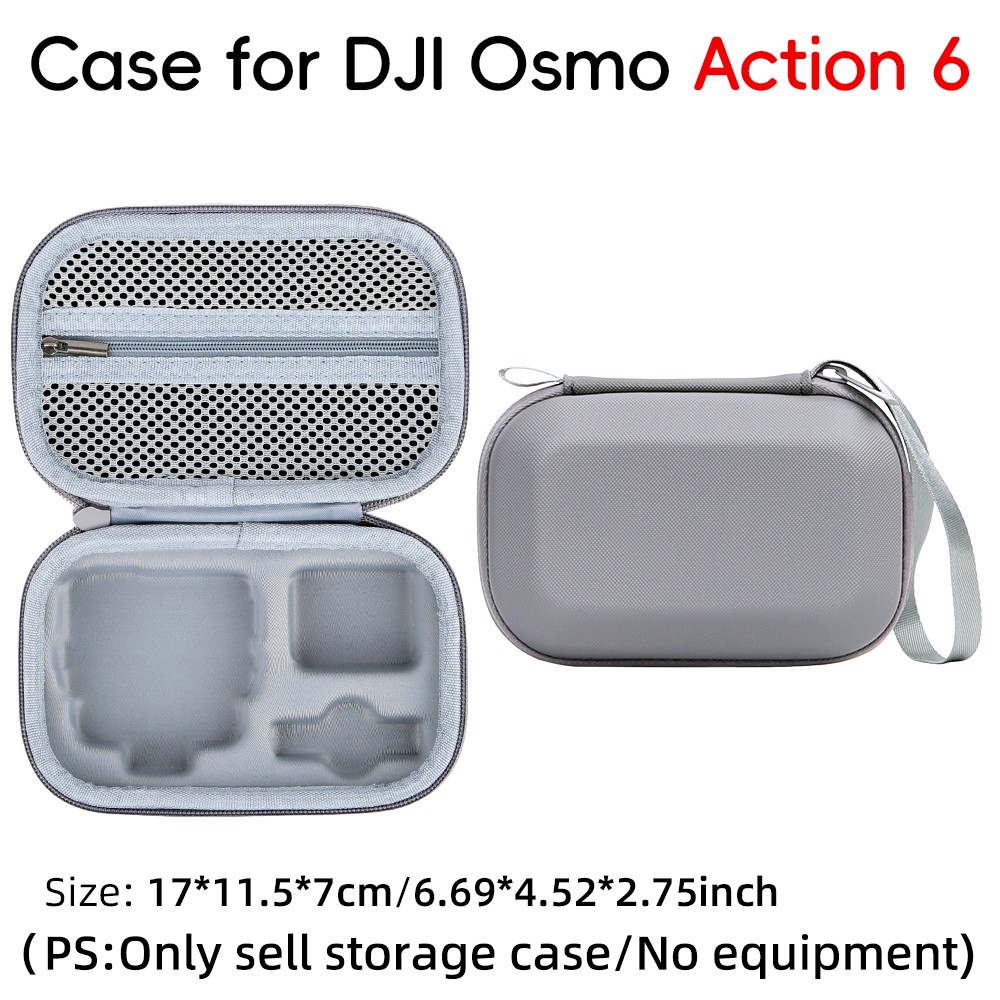 Storage Case with Integrated Liner Structure for DJI ACTION 6 PU Storage Case