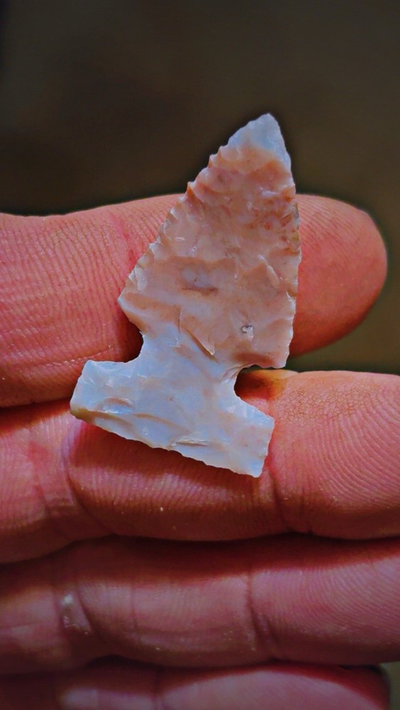 Flintknapped Flint Ridge Stone Small Side Notched Arrowhead