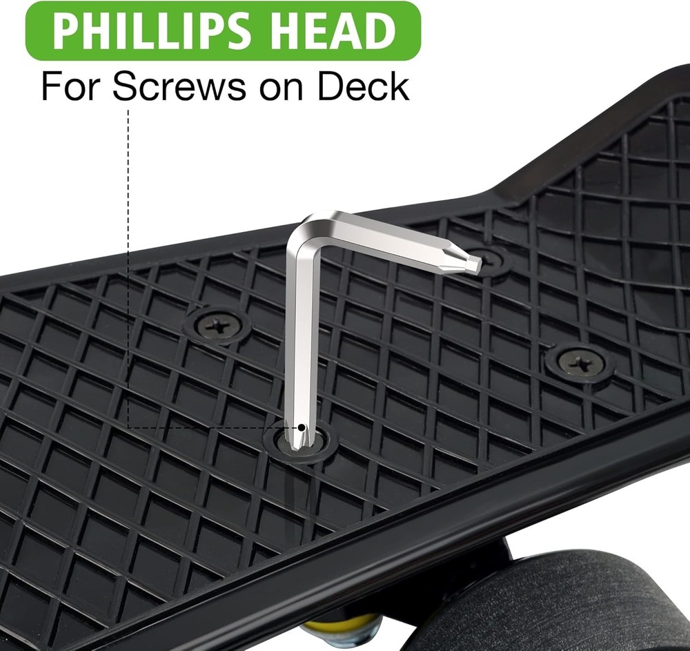 All-in-One Skate Tools Multi-Function Portable Skateboard T Tool Accessory wi...