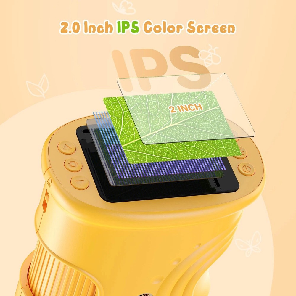 1000x Digital Handheld Microscope Portable with 8 LED Lights for Kids Science