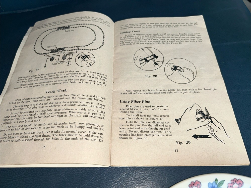 Vintage Gilbert American Flyer Instruction Book + Other Instruction Sheets c1954