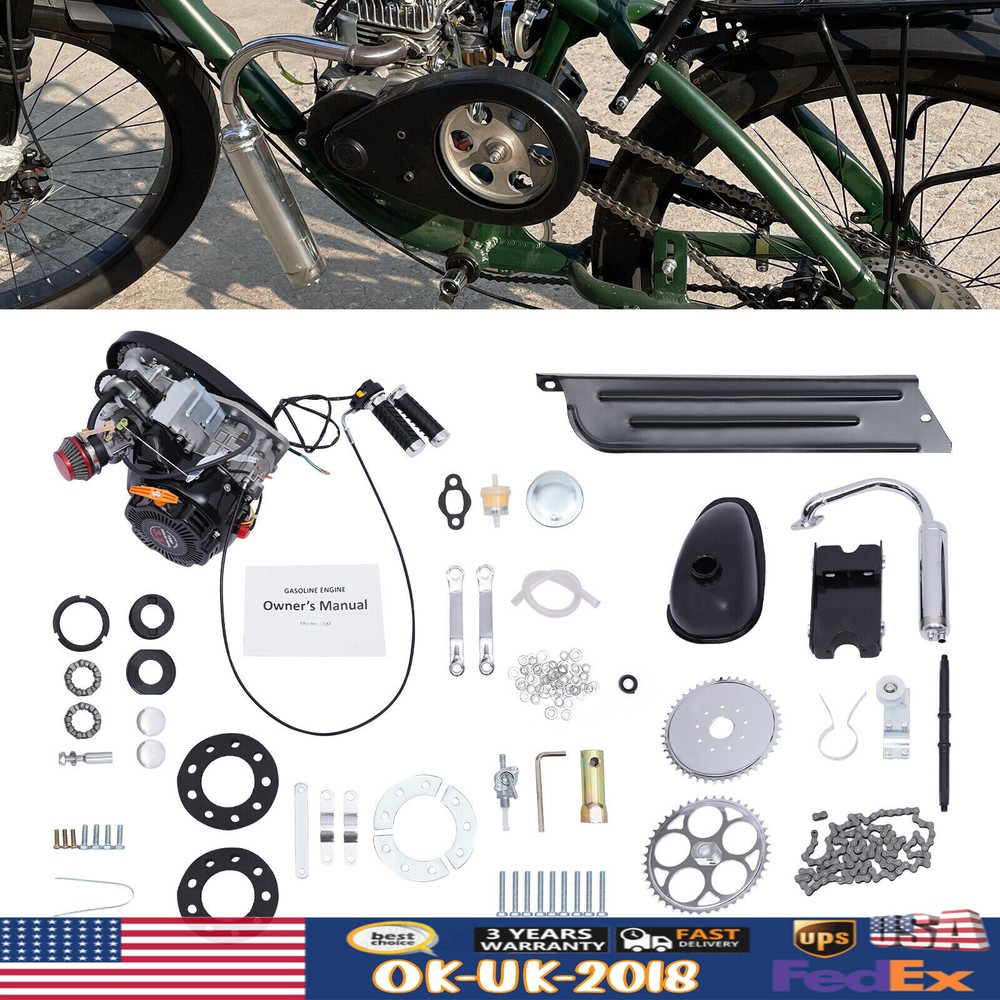 100cc 4 stroke Bicycle Engine Kit Set Gas Motorized Motor Bike Modified Engine