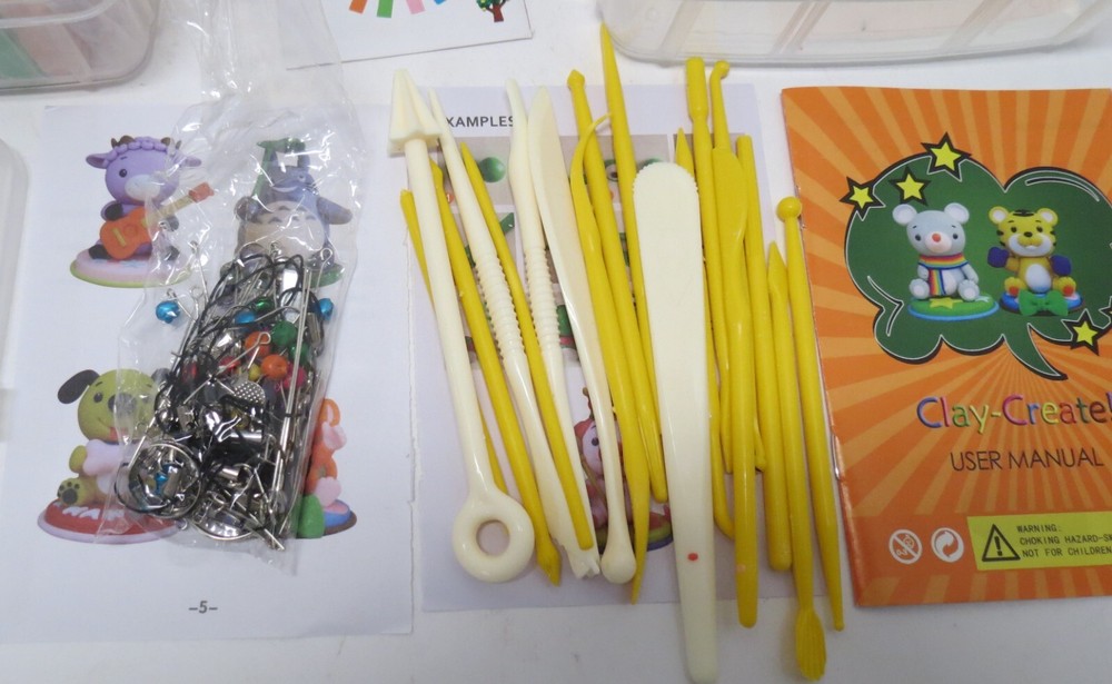 Clay Create Polymer Clay Modeling Kit: A convenient layered plastic box