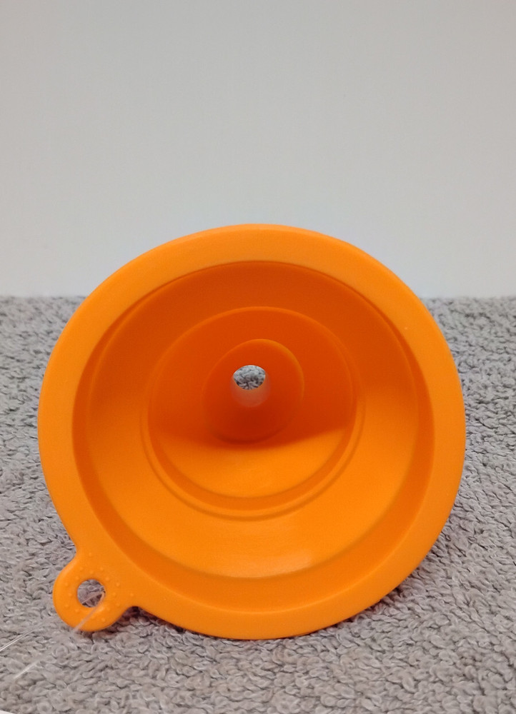 5 New Orange Silicone Extendable & Collapsible Funnels. ( 03 )