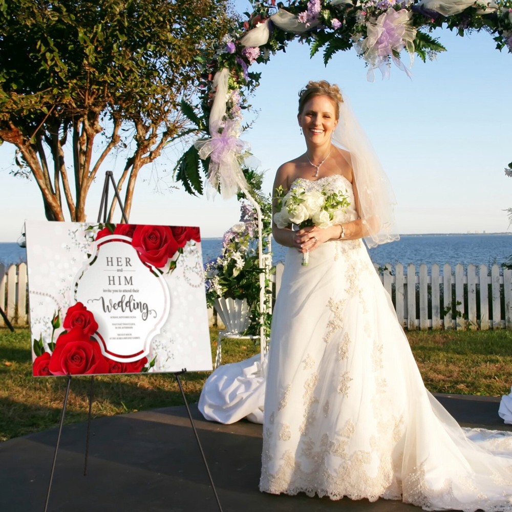 2 Sets Foldable Easel Drawing Stand for Painting Wedding Canvas Art Adjustable