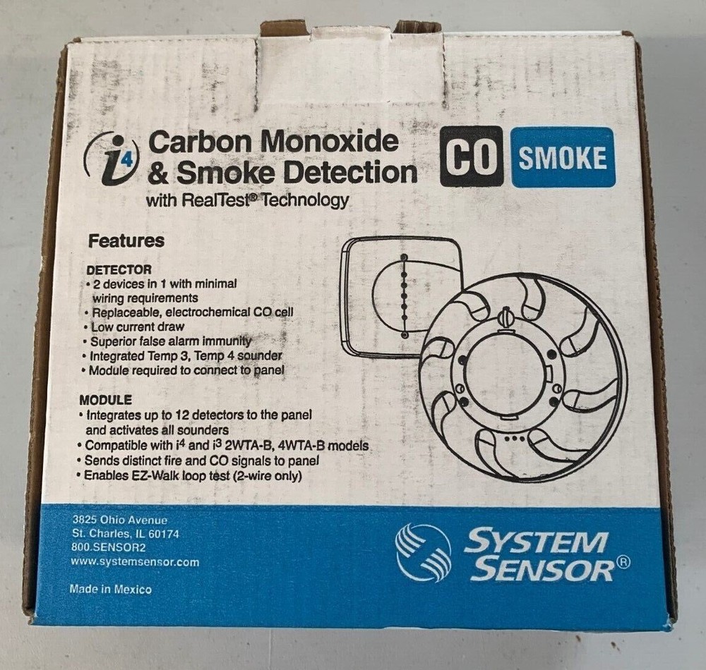 System Sensor COSMO-4W Combination Carbon Monoxide & Smoke Detector 2032 exp