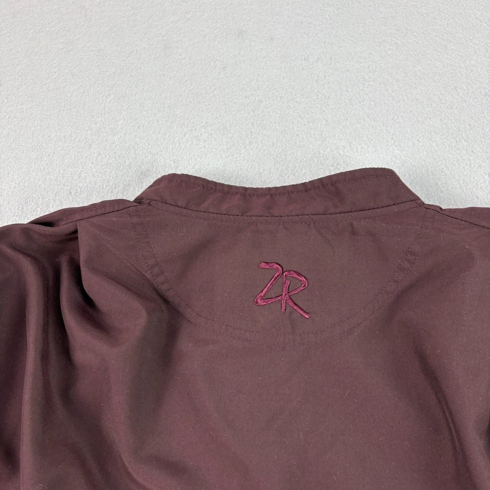 Vintage Zero Restriction Jacket Mens M Red Windbreaker Golf Pullover 1/4 Snap